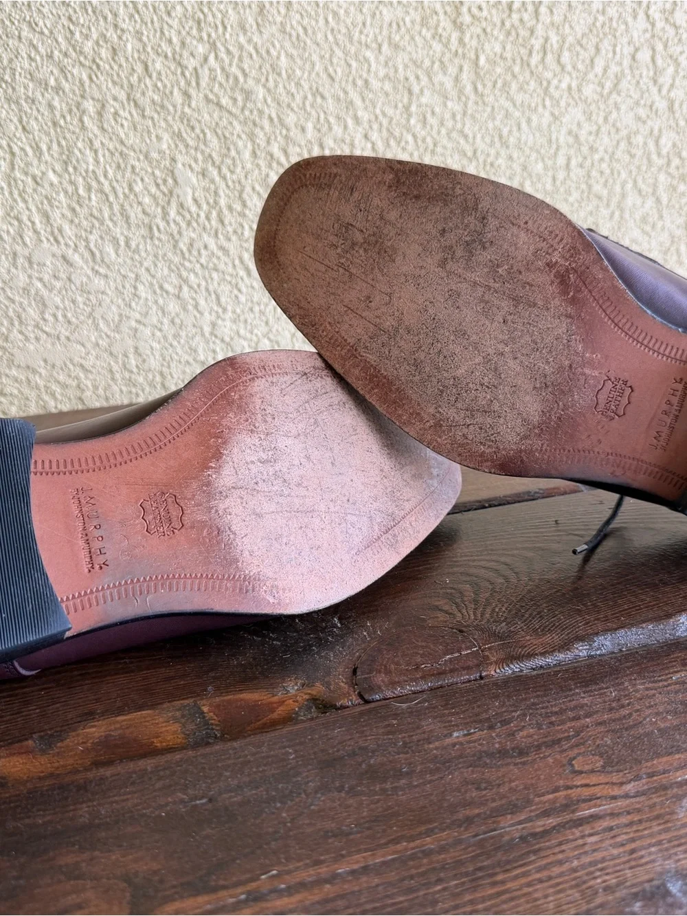 Johnston & Murphy Men's Burgundy Leather Derbys